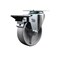 Service Caster 4'' Semi Steel Wheel Swivel Top Plate Caster with Posi Brake SCC-20S415-SSR-PLB - alternate 1